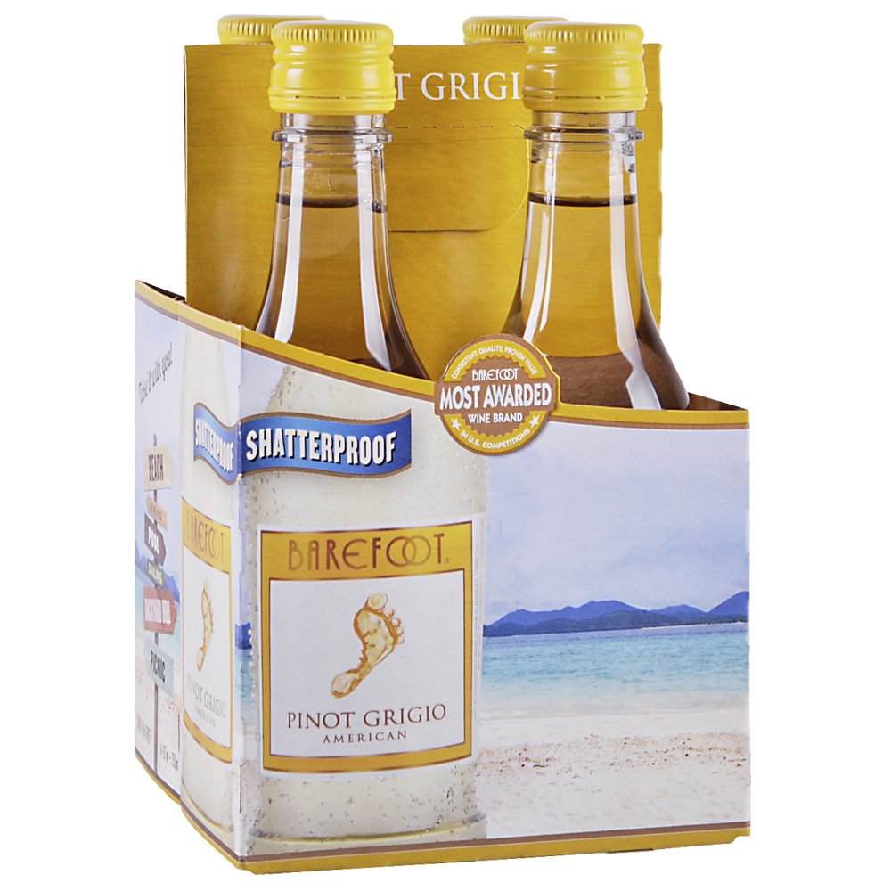 Barefoot Pinot Grigio Btl 187ml 4 PK