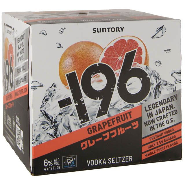 Suntory. -196 Grapefruit Vodka Seltzer