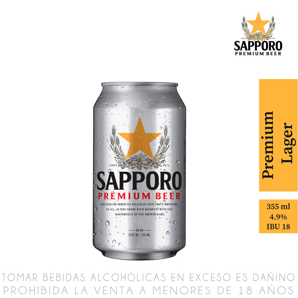 Sapporo 12oz 3500 6 PK