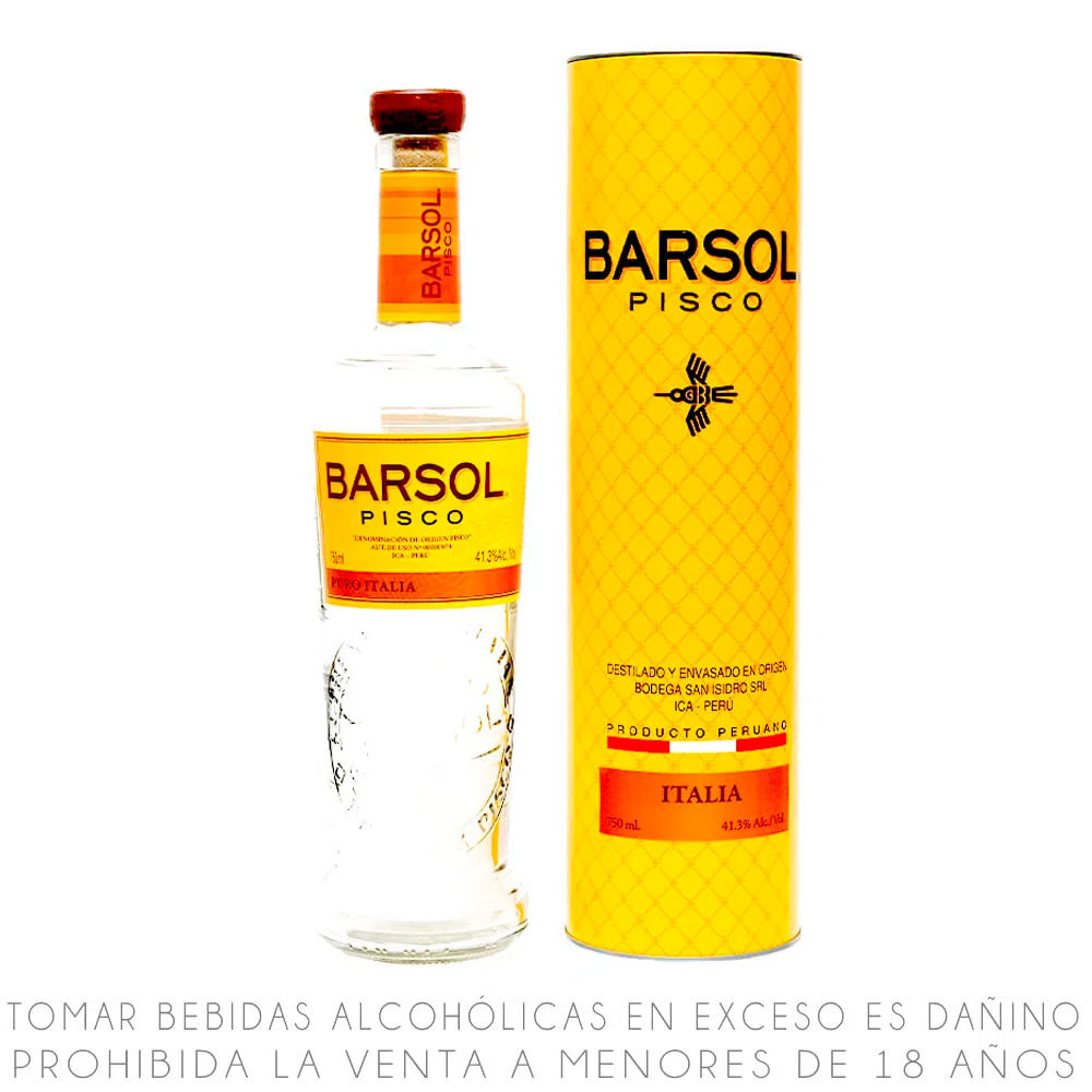 Barsol Italia Pisco 750ML 1 PK