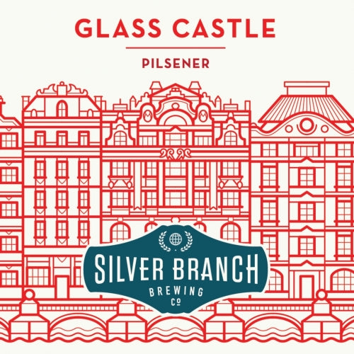 Silver Branch Glass Castle 12oz 6 PK