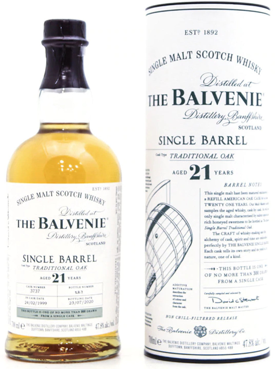 The Balvenie 21 Year Single Barrel 750ml 1 EA