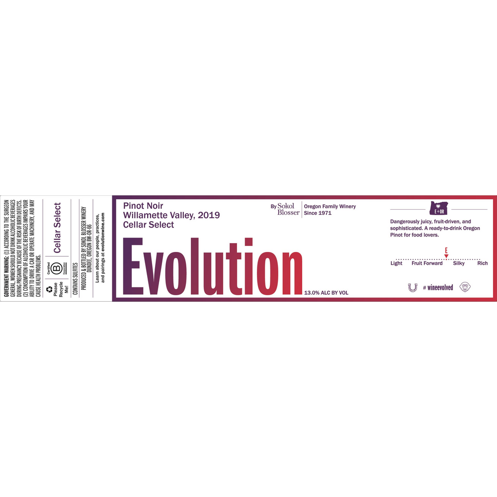 Evolution Willamette Valley Btl 750ml 1 EA