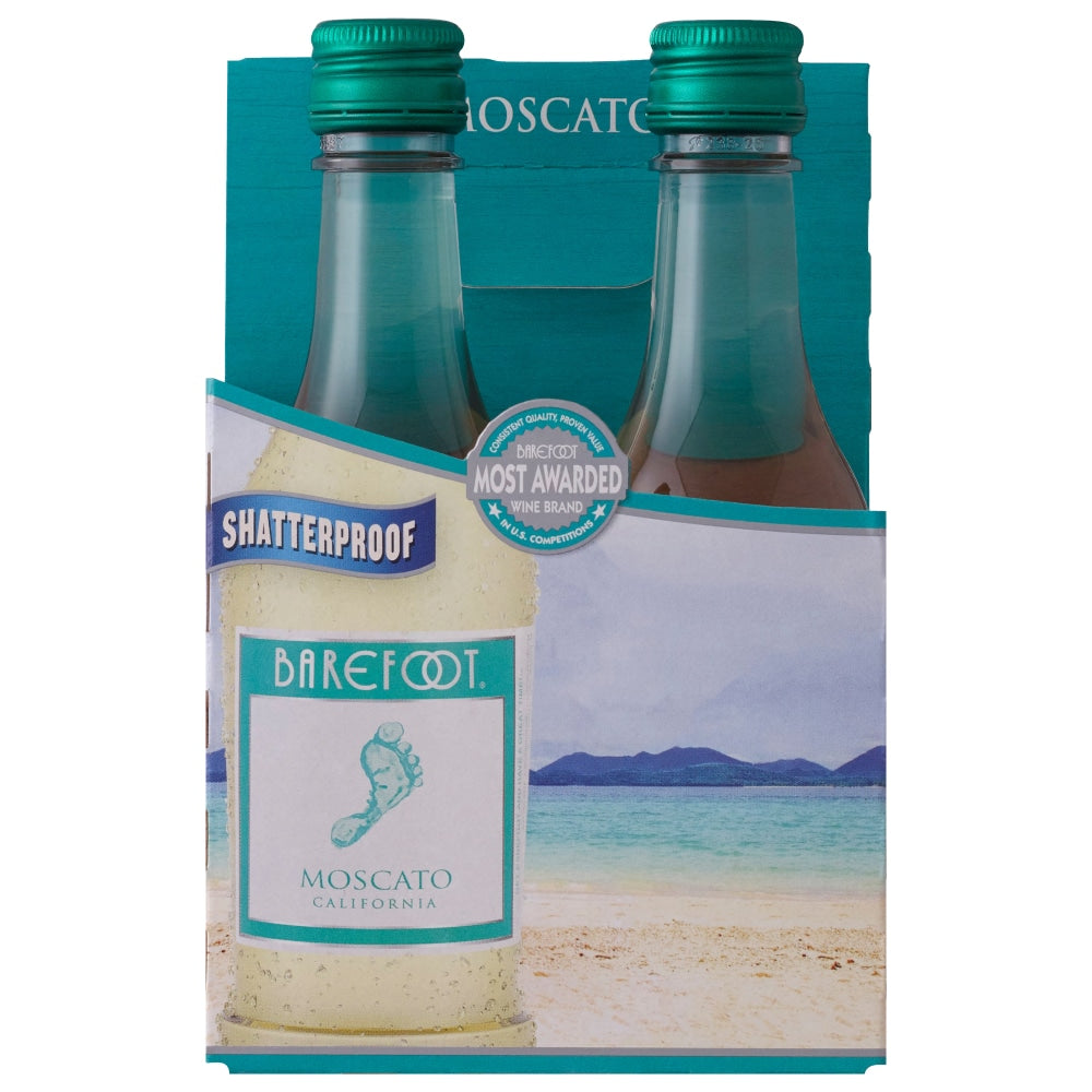 Barefoot Moscato Pk 187ml 4 PK