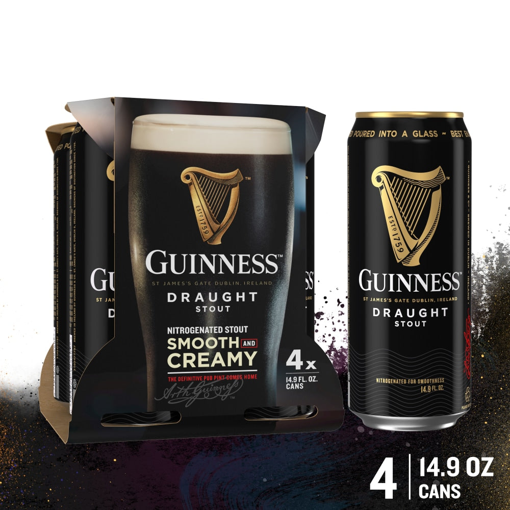 Guinnes Draught Can Can 14.9oz 4 PK