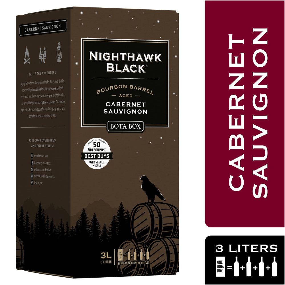 Bota Box Nighthawk Black Bourbon Cabernet 750ml 1 EA