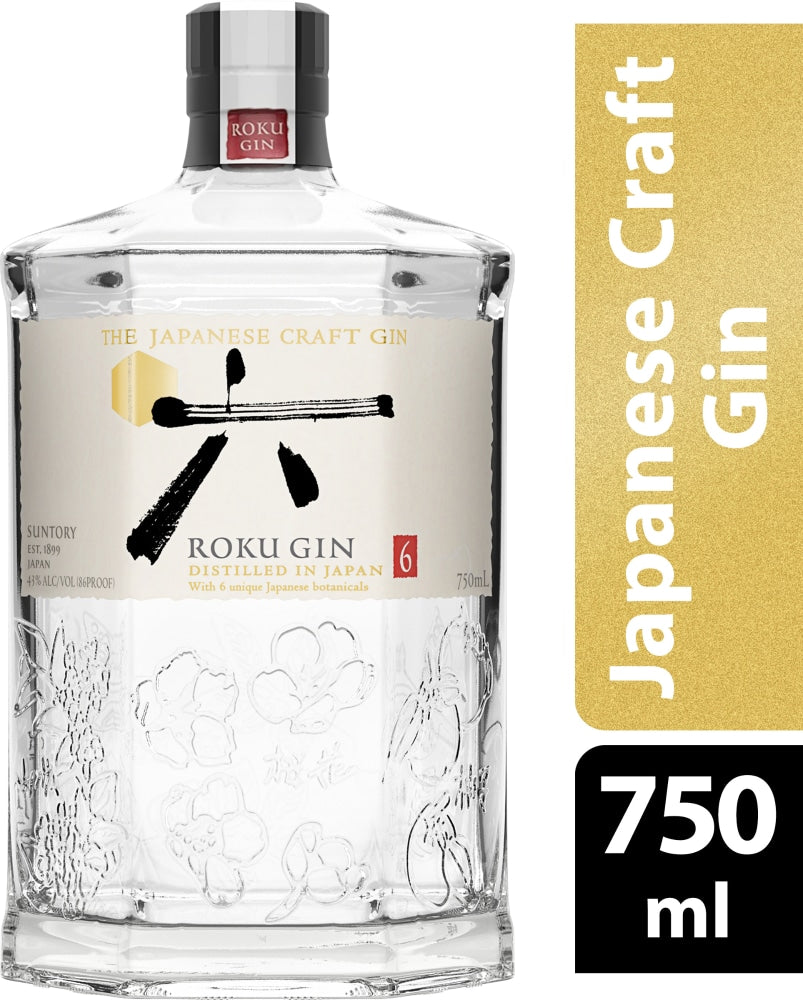 Suntory Roku Japanese Gin Btl 750ml 1 EA